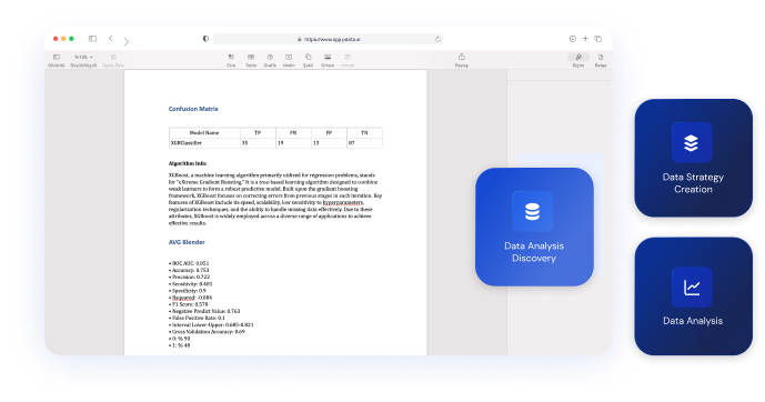 in the image there is a report for data analysis and modeling to create the need for academics