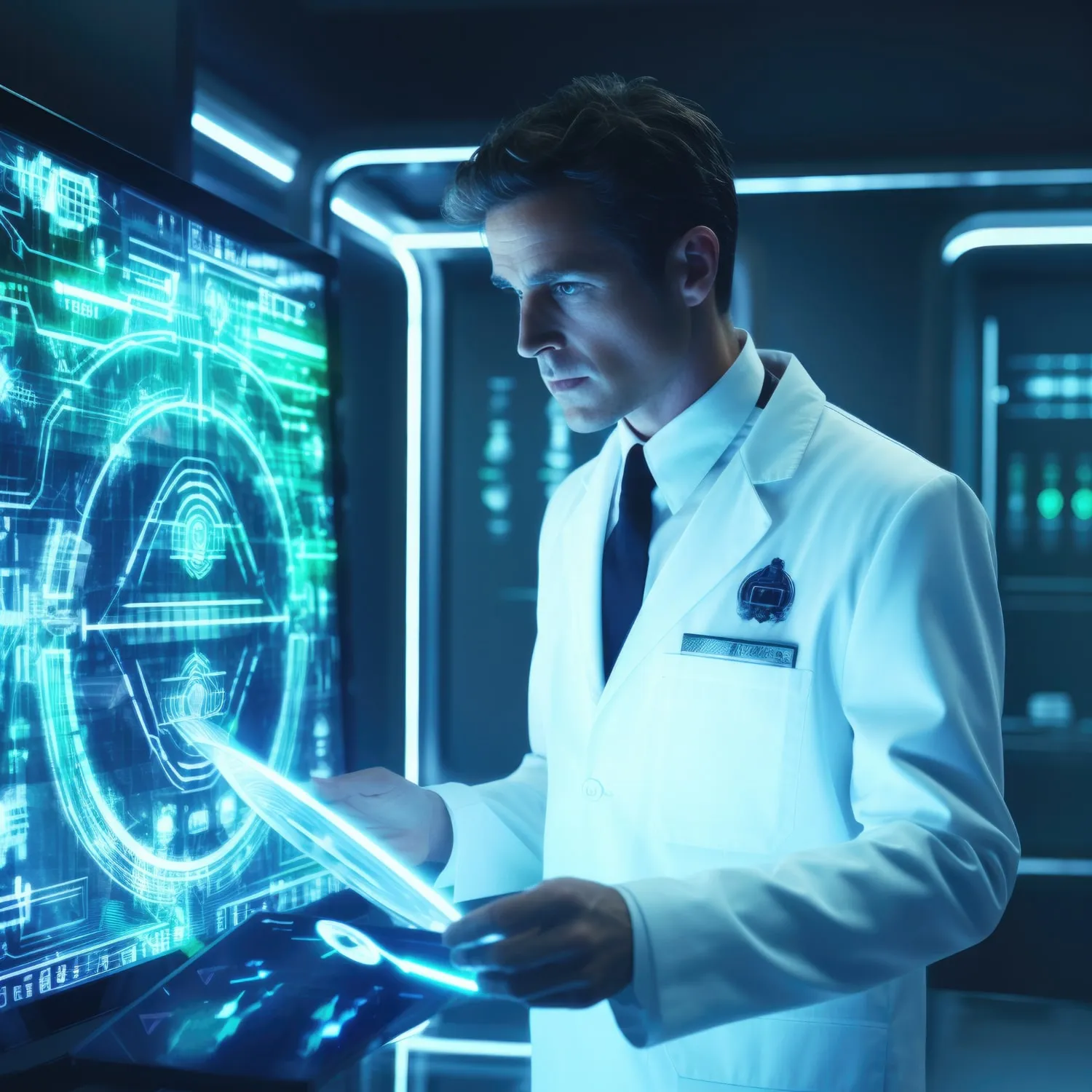 Doktor hastası için yapay zeka destekli rapor sonuçları inceleniyor