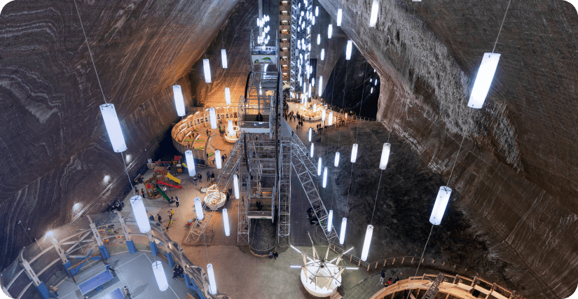 the work done in the mine in the image